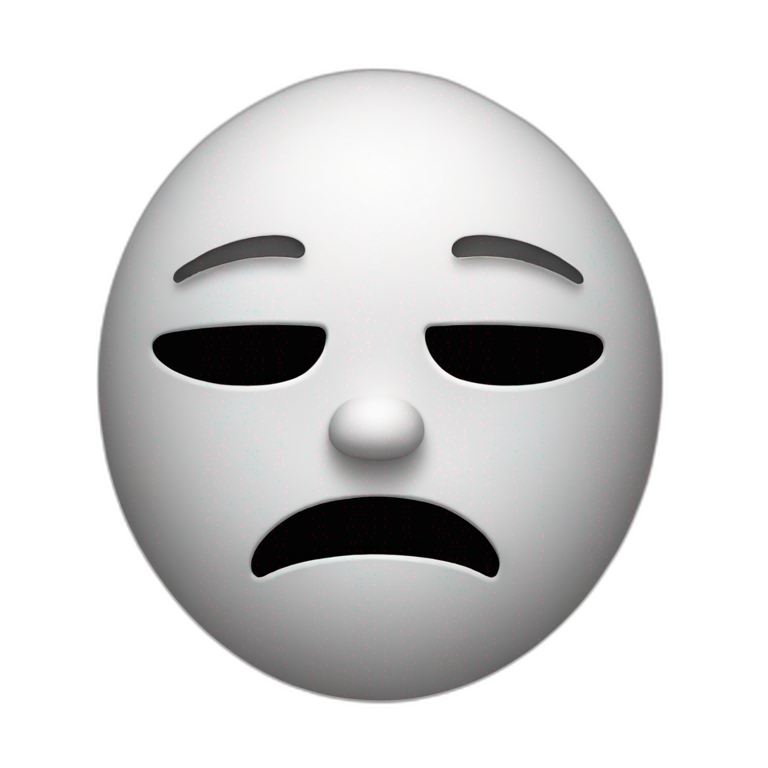 Sad emoji with taking happy mask front happy face emoji