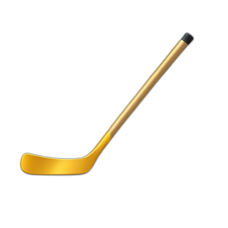 golden hockey stick emoji