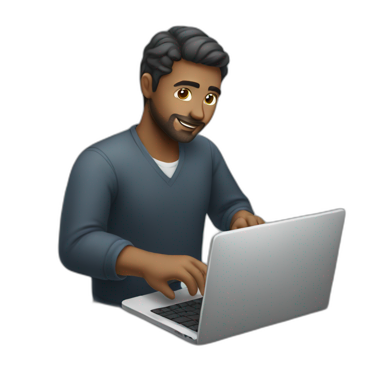 Man working on a laptop emoji