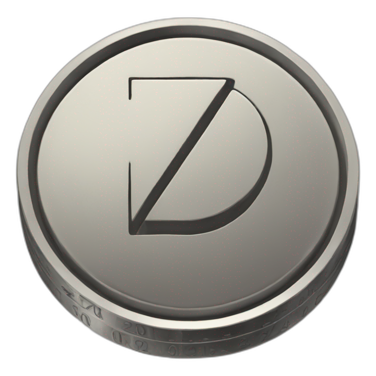 a coin with zero label and percentage sign emoji