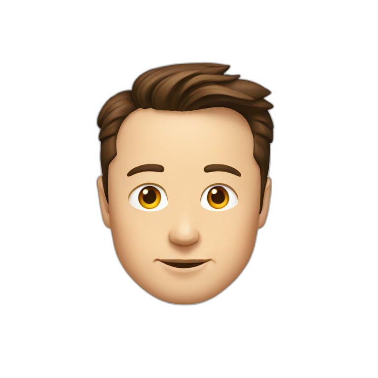 Elon Musk's face emoji