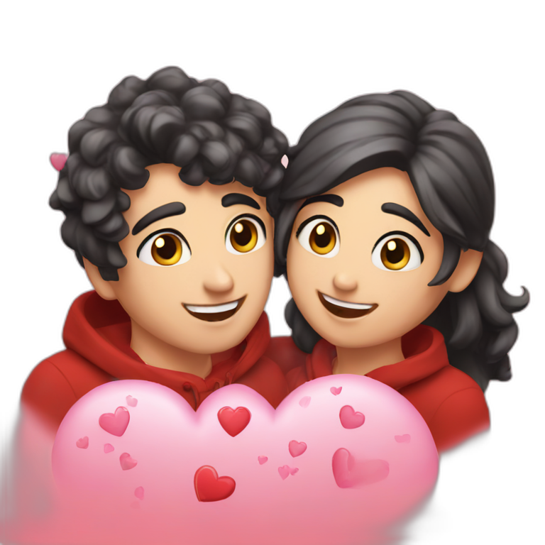 Wishing valentines to my two frienda emoji
