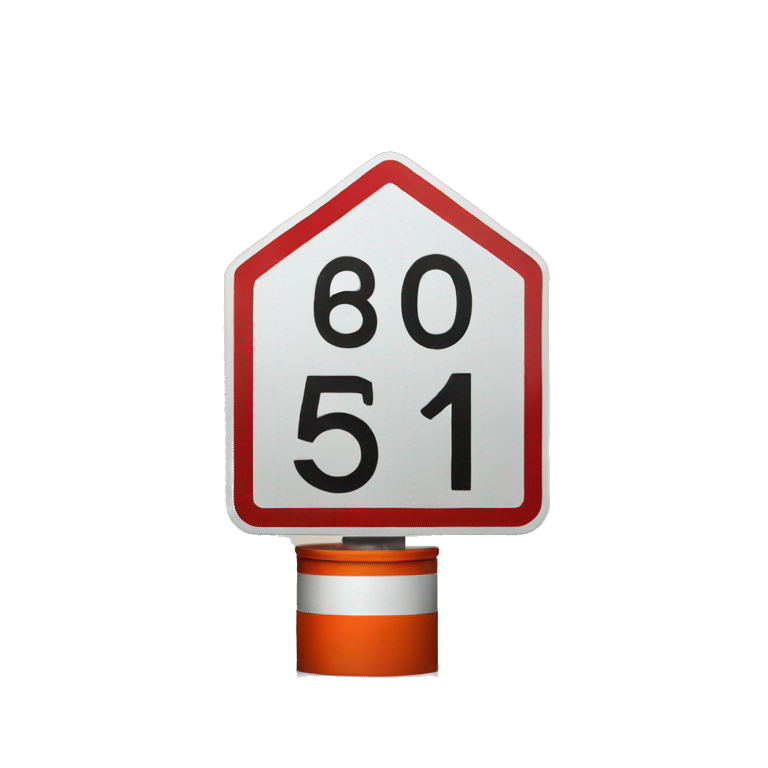 Red speed limit sign emoji