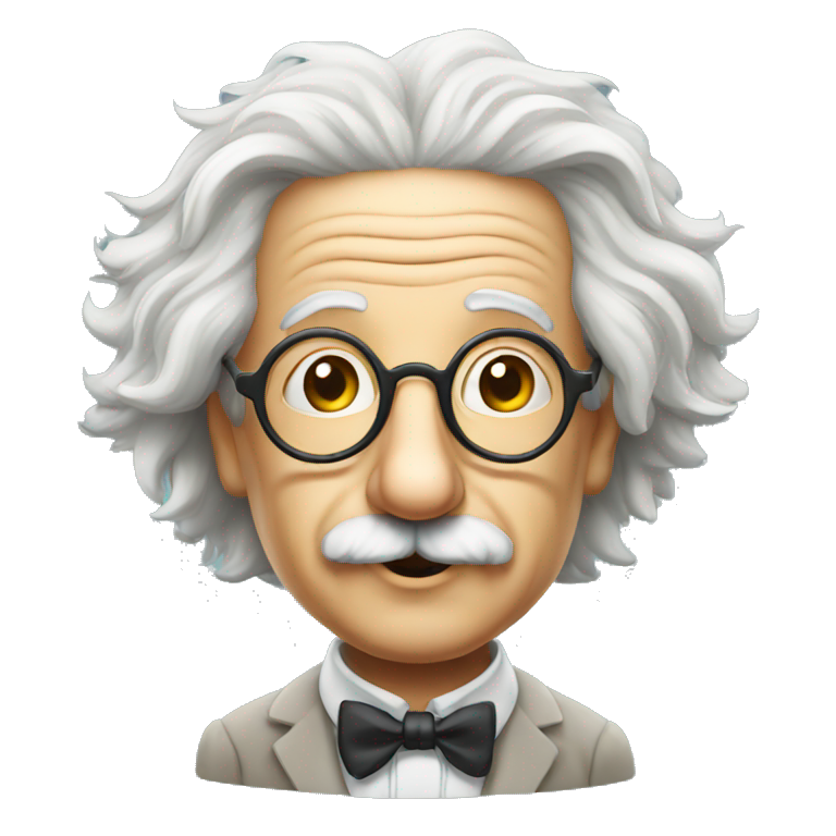 Albert Einstein with glasses emoji
