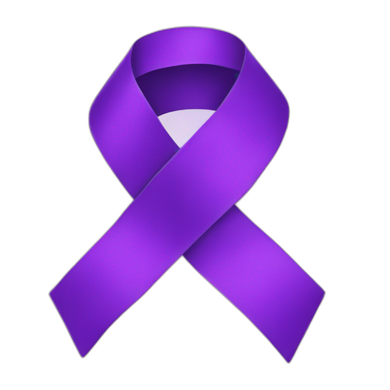 purple ribbon emoji