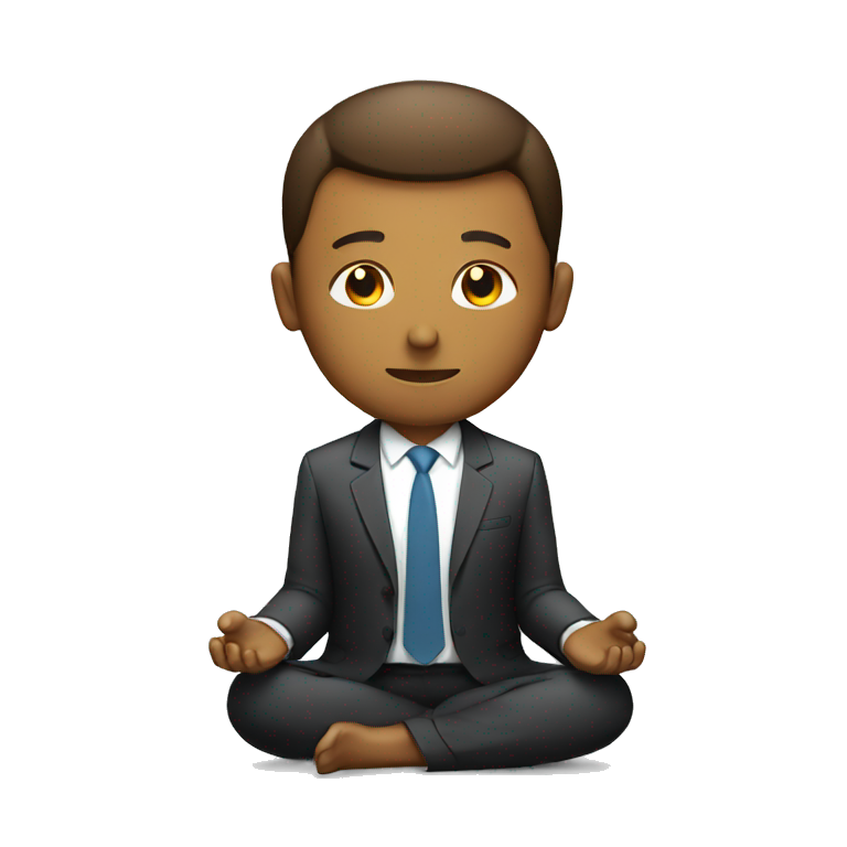 executive meditating emoji