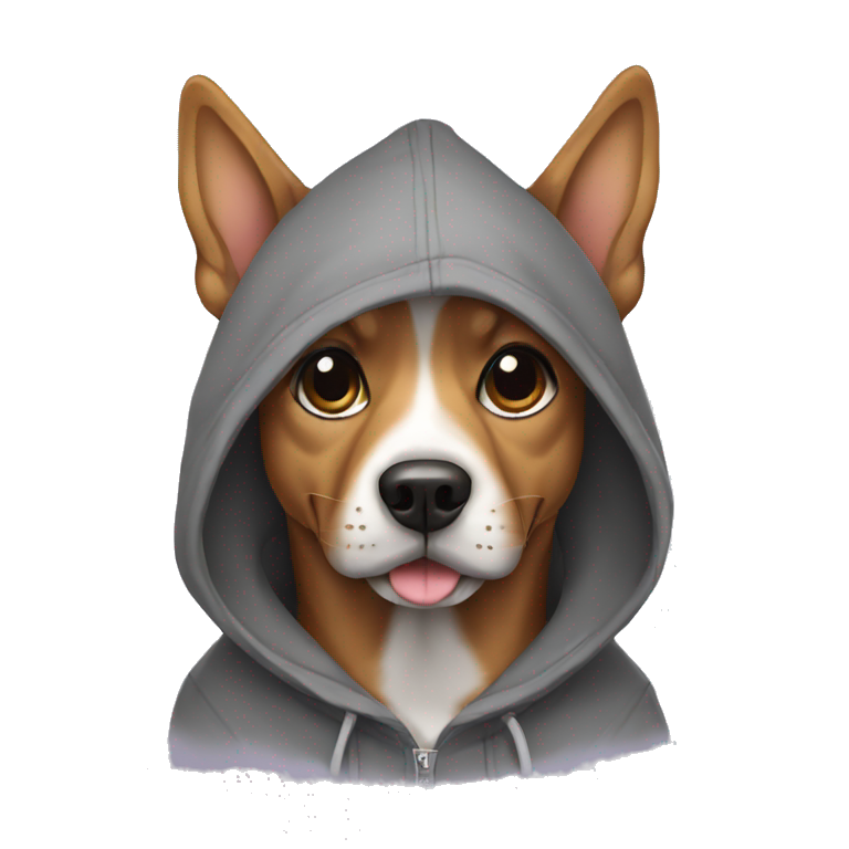 Dog with hoodie emoji