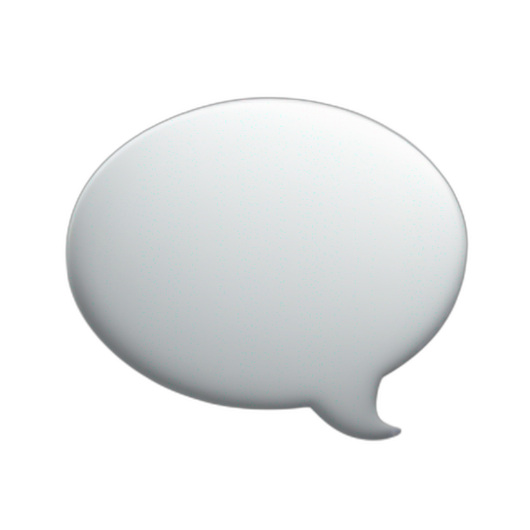 speech-bubble white with a grey point emoji
