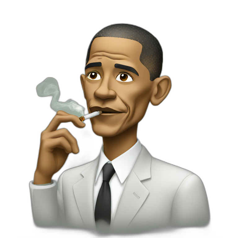 obama smoking weed emoji