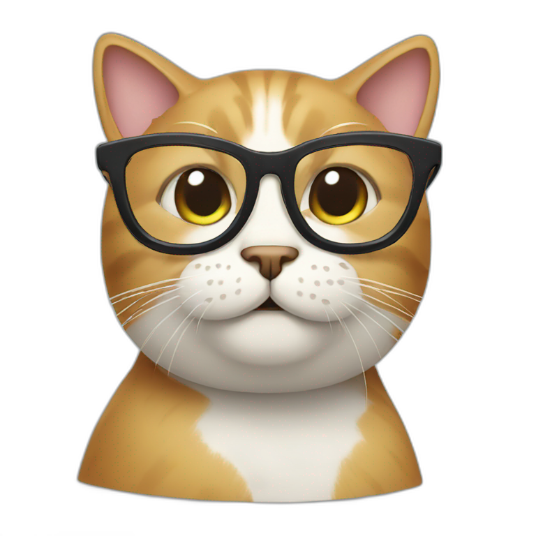 Cat with beard and glasses emoji