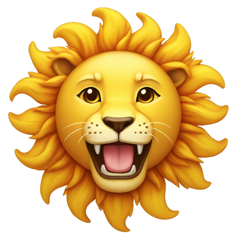 Sun with lion emoji