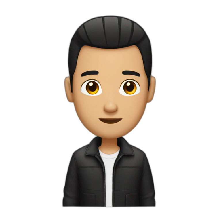 mike bronteroc with black hair and buzz cut emoji