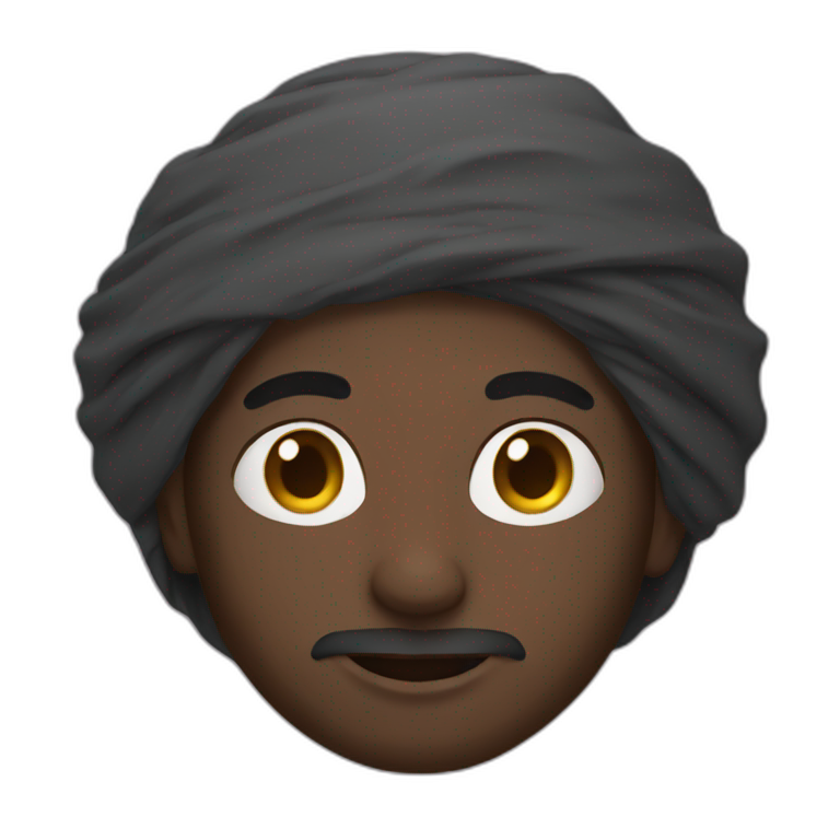 Black arab man emoji