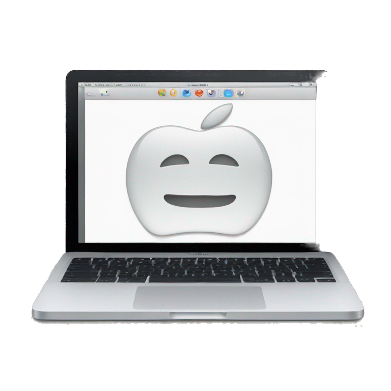 mac book open  emoji