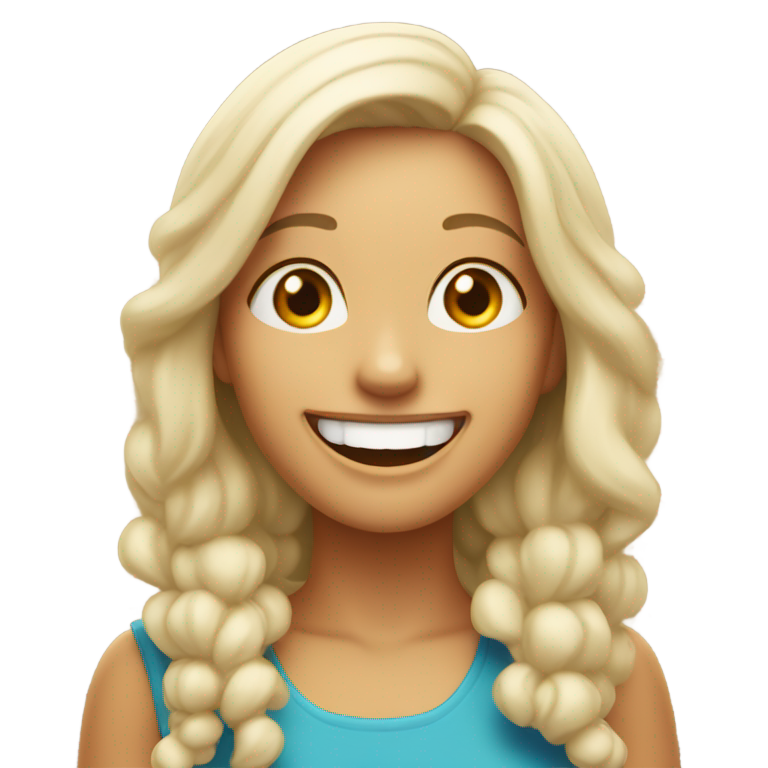 Woman smilling emoji