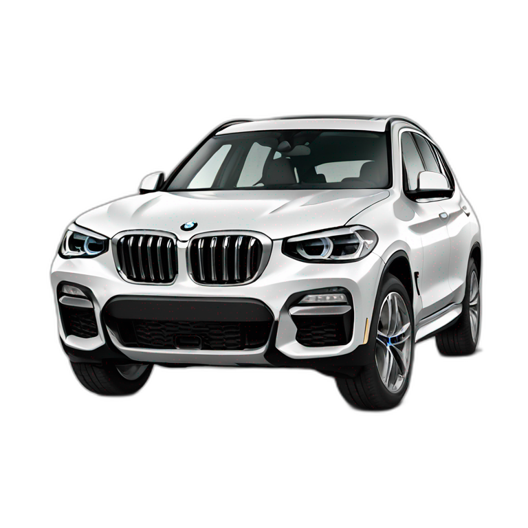 BMW X3 white 2019 emoji
