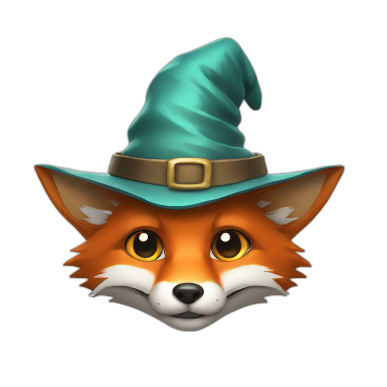 fox with a wizard hat emoji