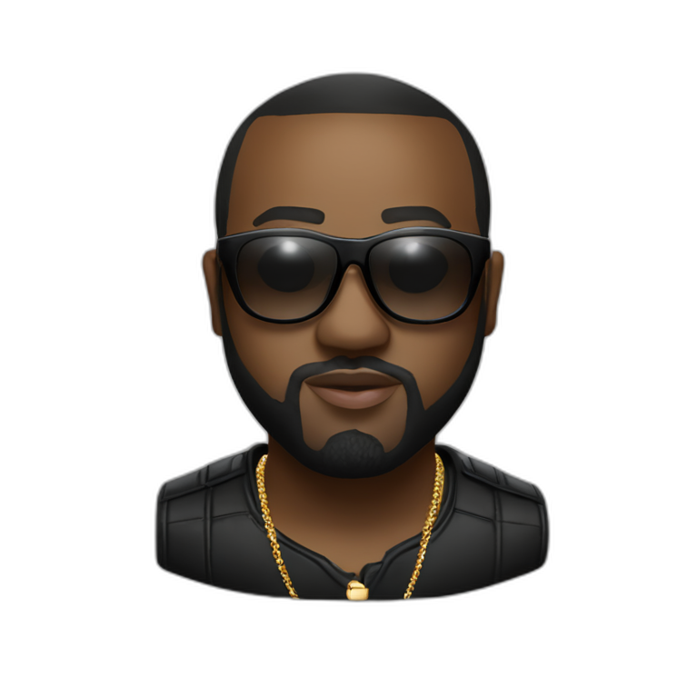 Maitre Gims lunette noir emoji AI Emoji Generator