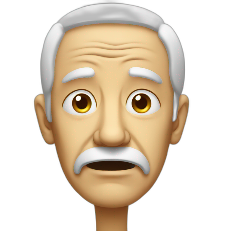 Crying lonely old man emoji