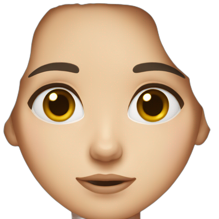 white girl with dark brown hair emoji