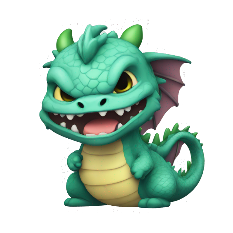 dragon cute angry smoke breathing emoji