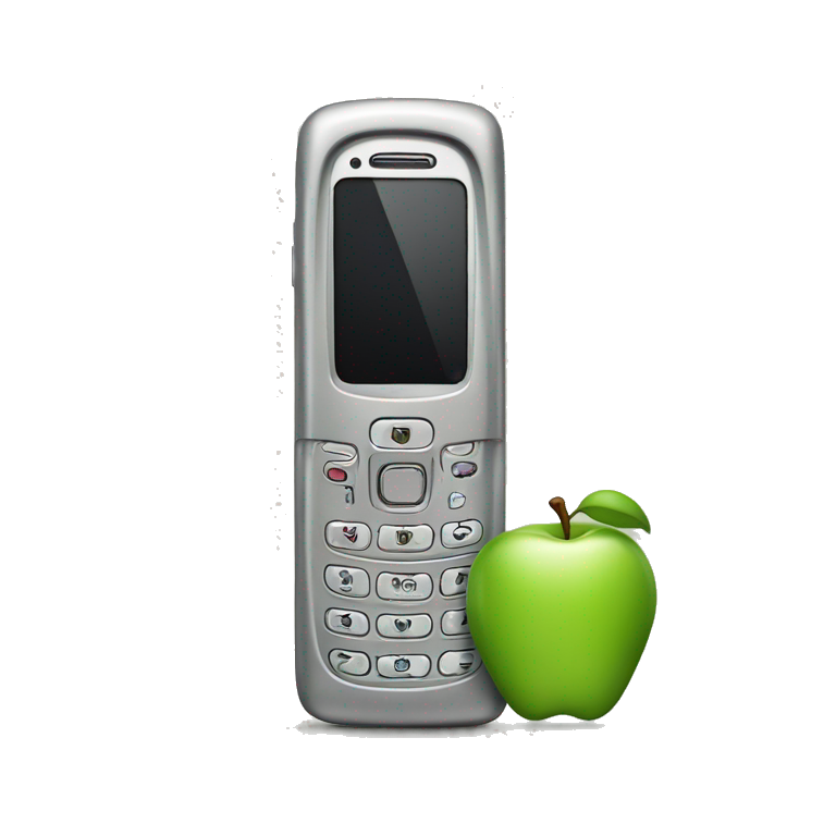 Cell phone brand  Android Eating apple's apple cell phone emoji