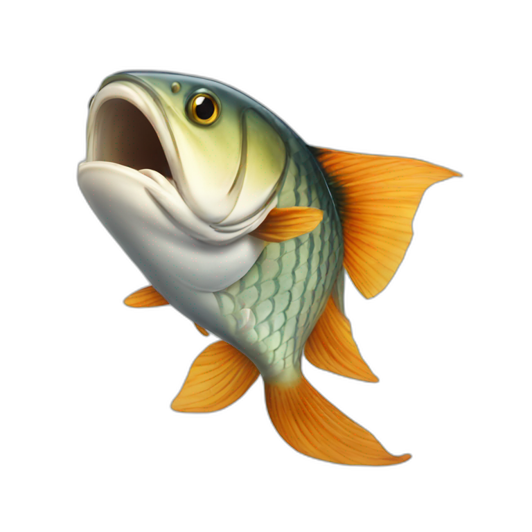 Fish eat a fish emoji