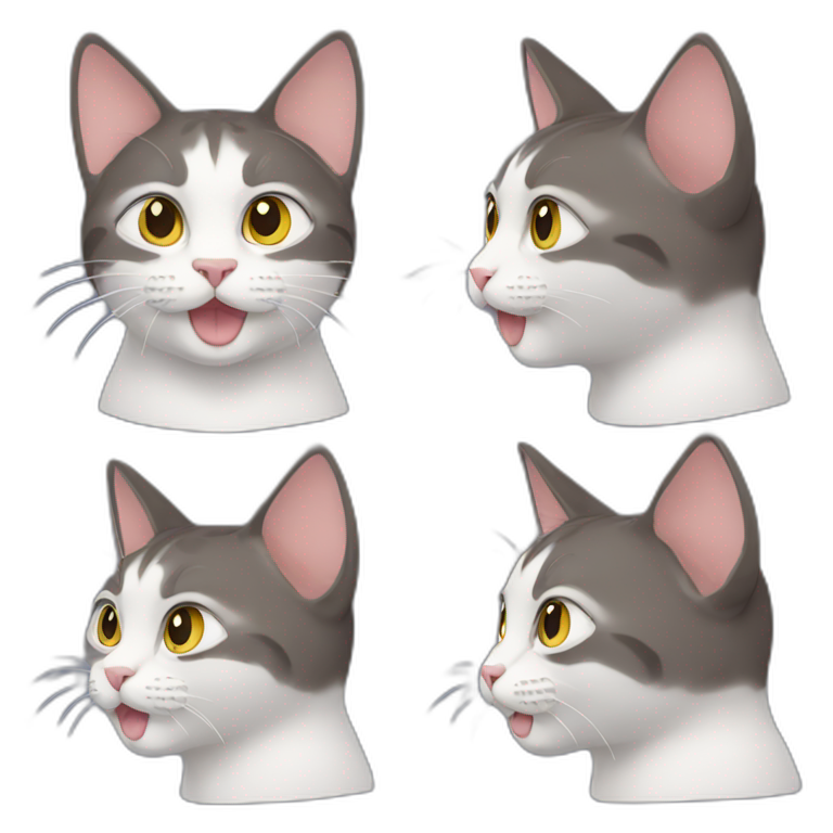 Cat, 3/4 view emoji