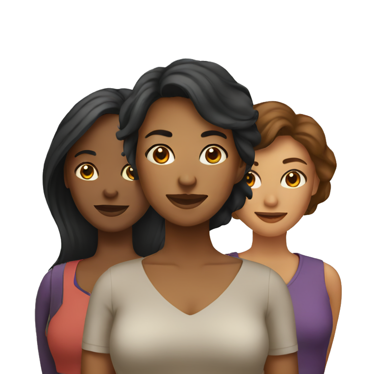 three diverse women emoji
