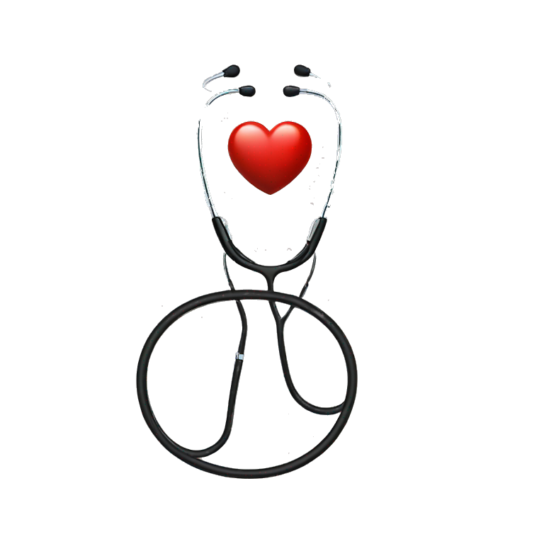 Heart shaped stethoscope  emoji