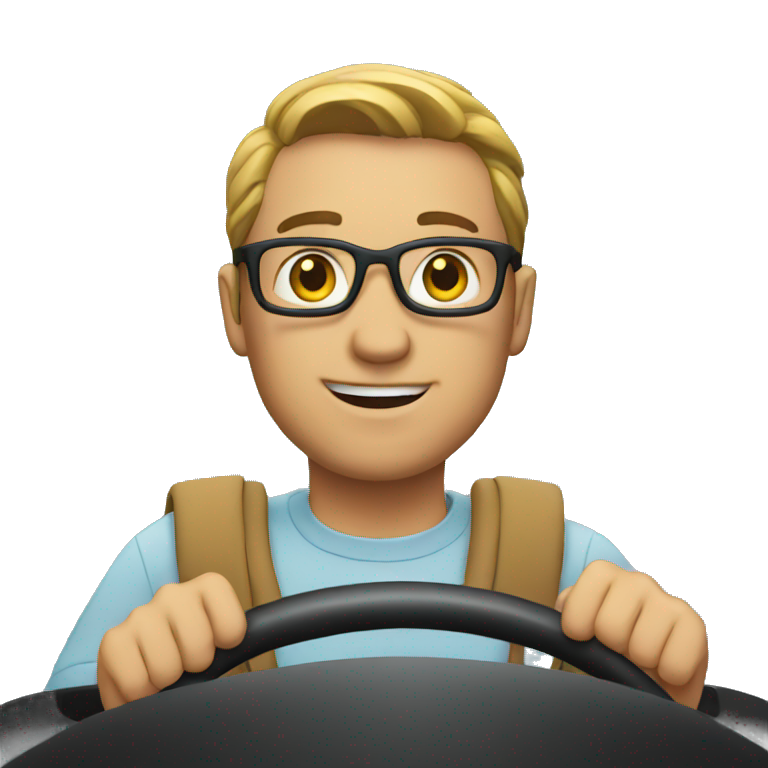 Man driving emoji