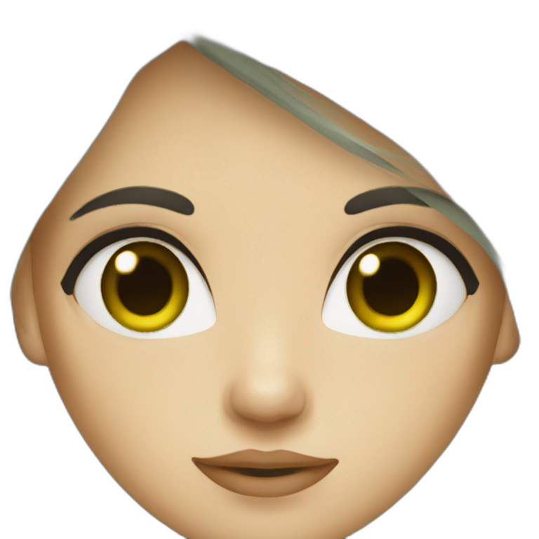 Woman with green eyes and dark hair emoji