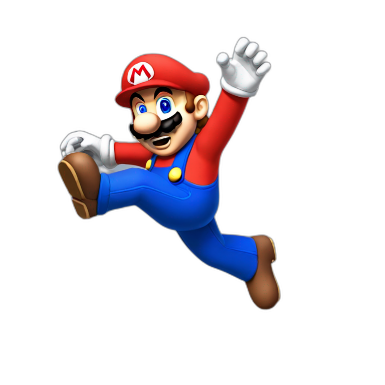 8 bit Mario Jumping emoji