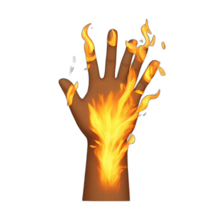 Praise hands on fire emoji