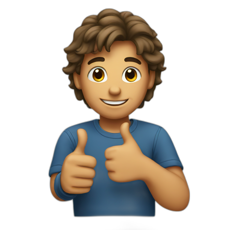 Boy thumbs up emoji