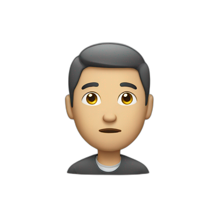 man with thinking face emoji