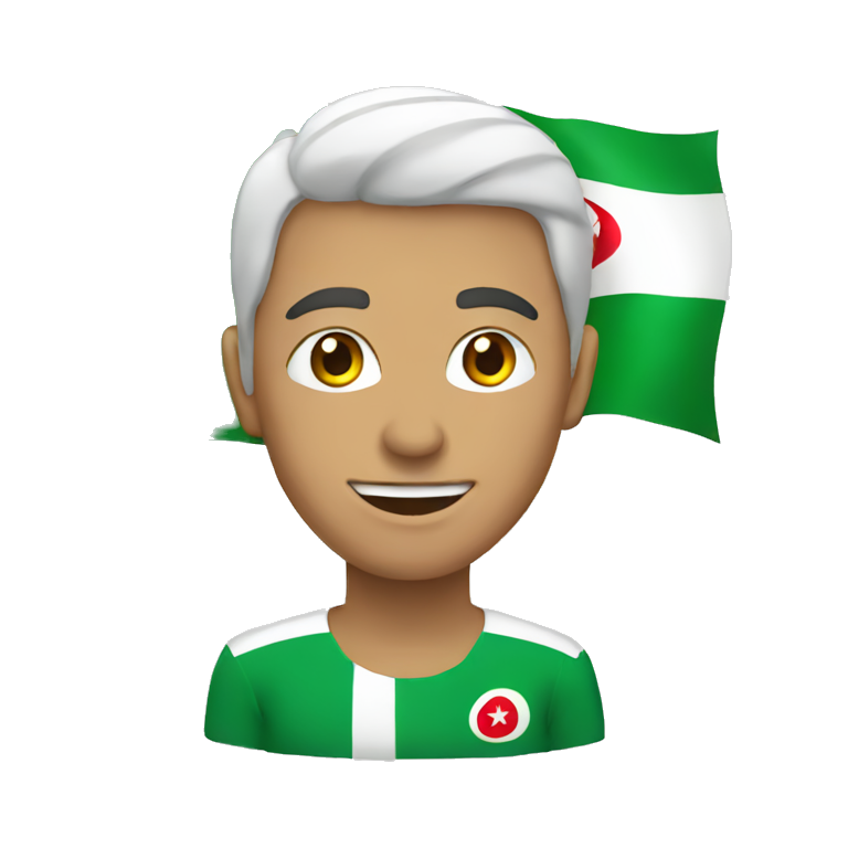 man with algeria flag emoji