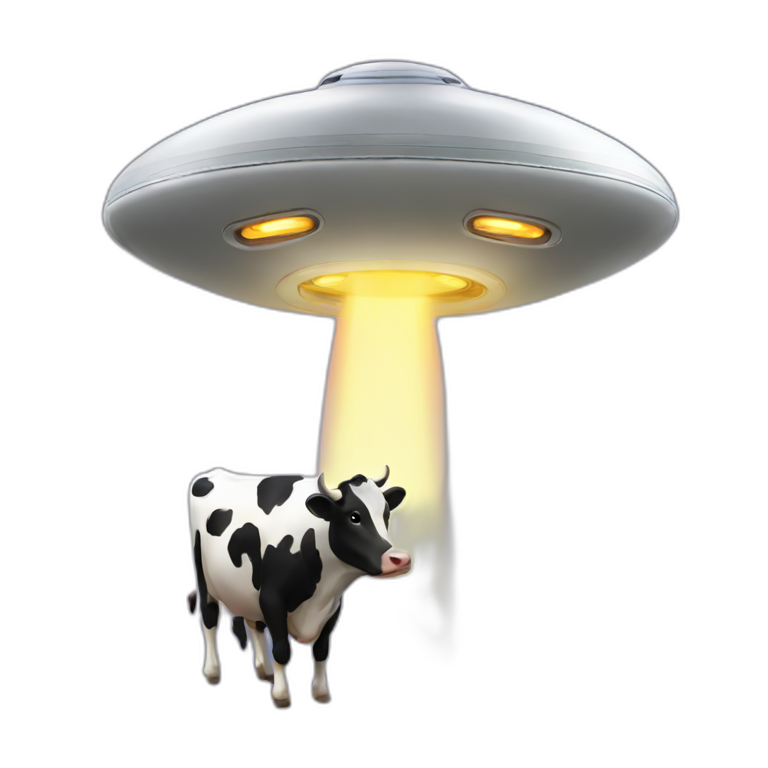 UFO beam cow emoji