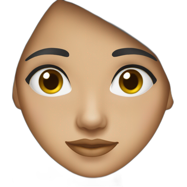 a  colombian girl , black hair , black eyes , eyebrown  white, straight hair emoji