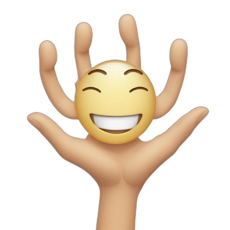 Smiling With Open Hands Emoji emoji