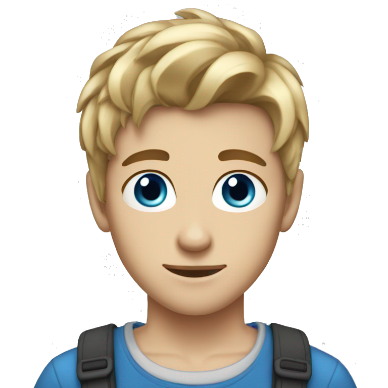teen boy dirty blonde hair blue eyes cute emoji