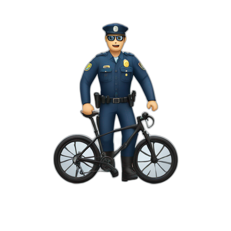 Un policier sur un vtt emoji