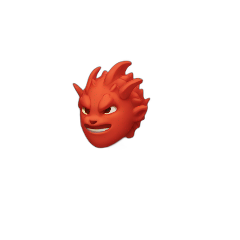 head Red dragon people simple emoji