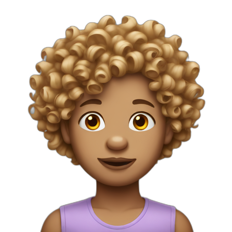 pig curly hair emoji