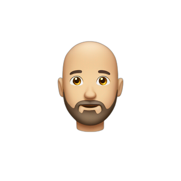 bald guy with beard emoji