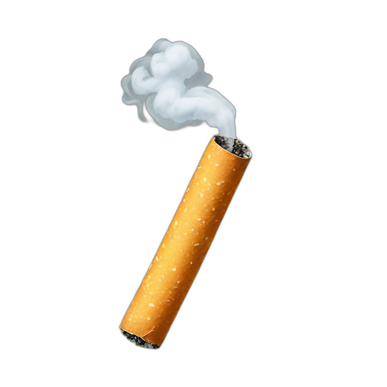 entire cigarette with smoke emoji