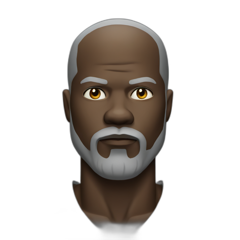black beard Djimon Hounsou serious emoji