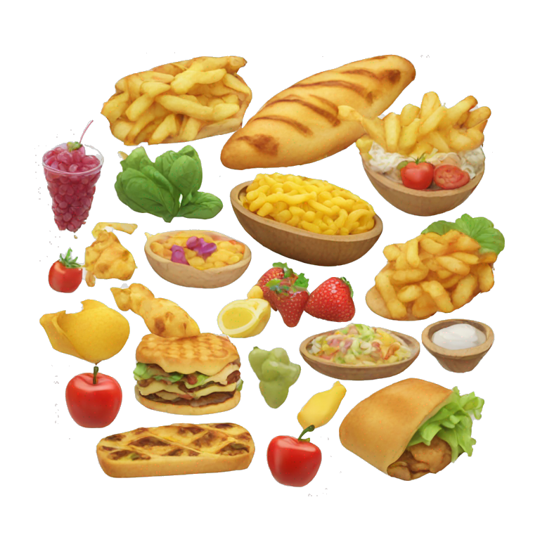 lots of food emoji