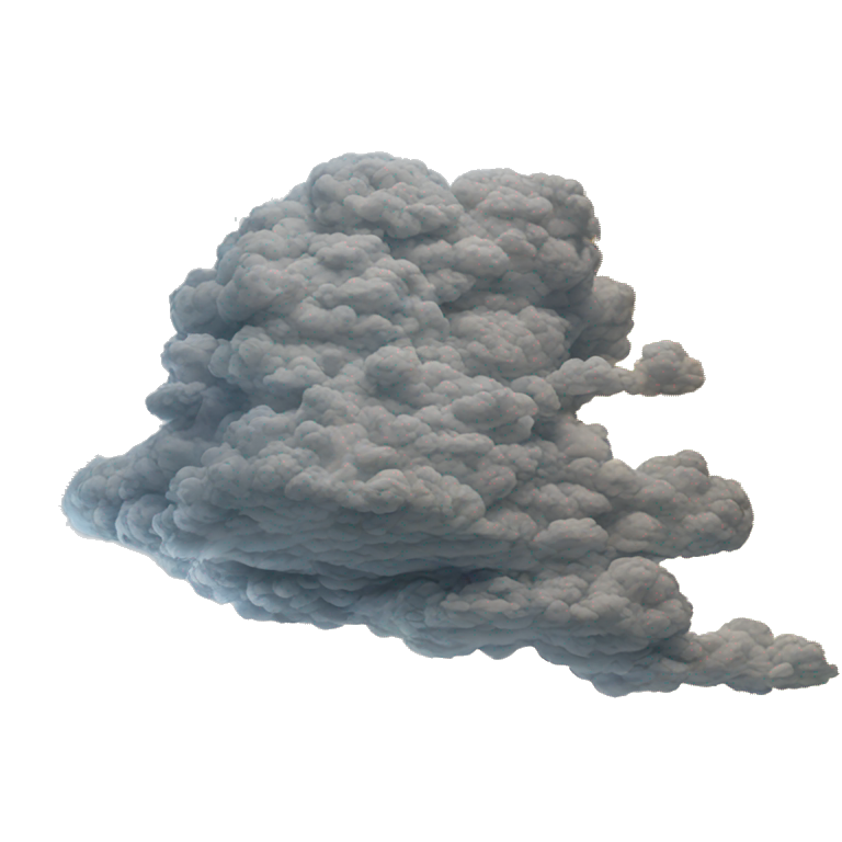 white cloud with logo. emoji