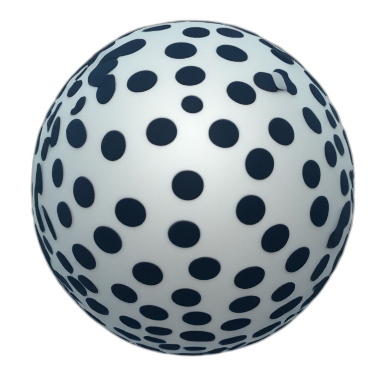 3d sphere with police skin pattern texture emoji